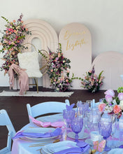 Cargar imagen en el visor de la galería, Backdrop Floral Boho con Mamparas Arco – Baby Shower Tijuana