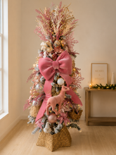 Cargar imagen en el visor de la galería, Arbolito Navideño en Renta – Estilo Pink Bow Glam