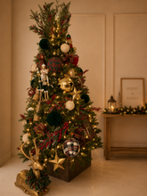 Cargar imagen en el visor de la galería, Arbolito Navideño en Renta – Estilo Scottish Plaid & Gold