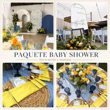 Cargar imagen en el visor de la galería, Paquete Baby Shower Mediterráneo Azul y Amarillo