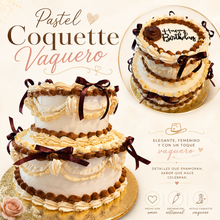 Cargar imagen en el visor de la galería, Pastel Elegancia Dorada – 2 Pisos

